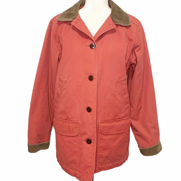 L.L. Bean Jackets & Blazers - L.L. Bean Women’s Insulated Barn Coat Red/Tan M
